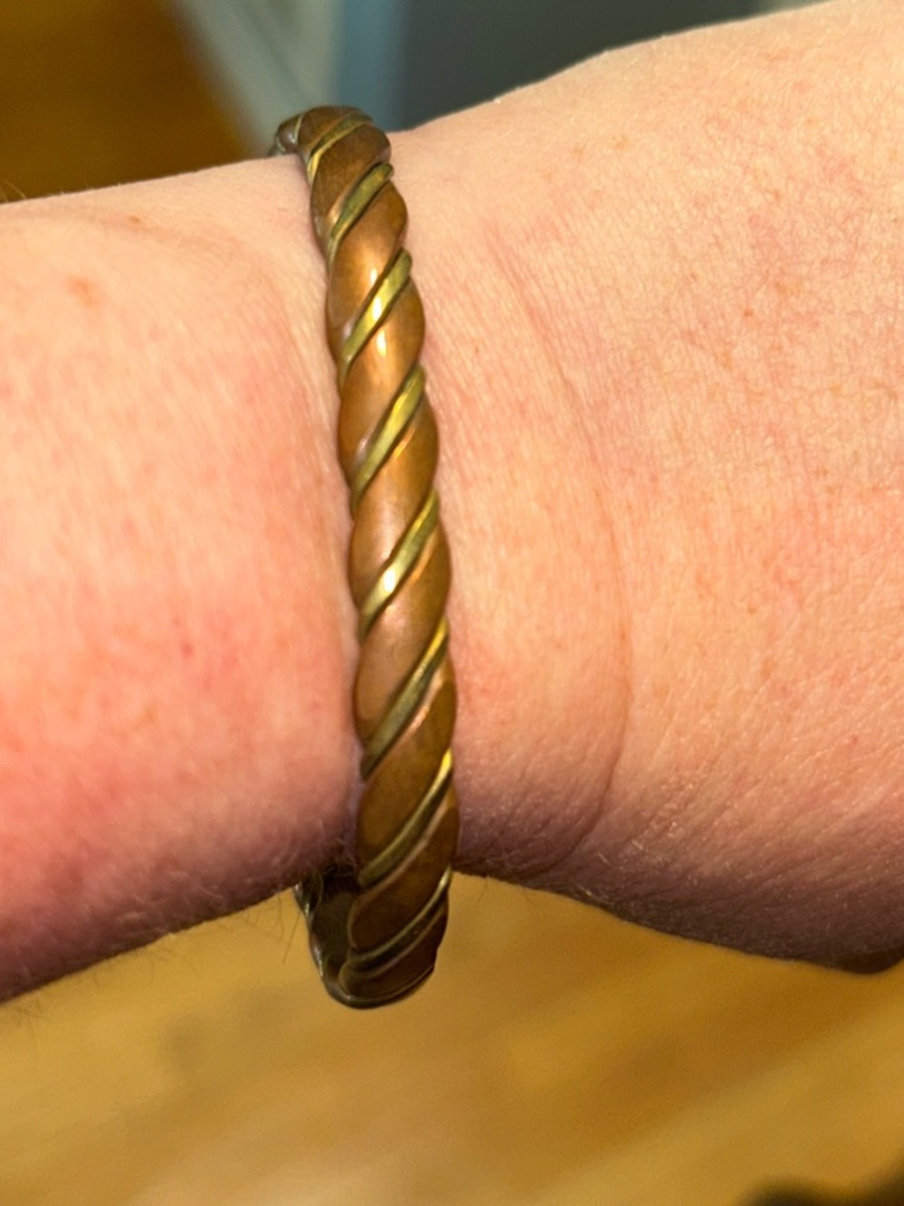 Set of Three Copper Cuff Bracelets - Picture 2 of 4